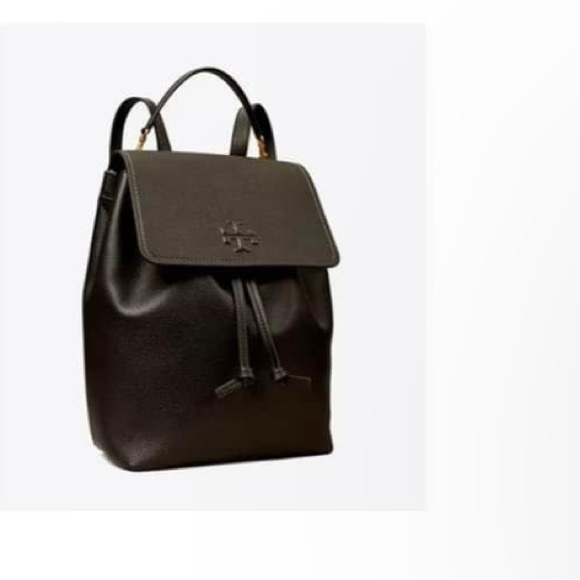 New✨tory burch Thea With Gold Hardware Pebbled Leather Backpack (black) main image 11
